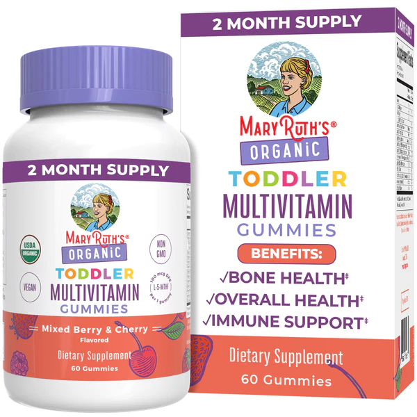 Multivitamínico para Infantes, Bayas Mixtas y Cereza, Org, (60 gomitas), Mary Ruth´s