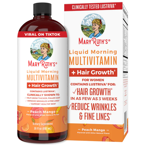 Multivitamínico Matutino + Crecimiento del Cabello (30 oz), Mary Ruth´s