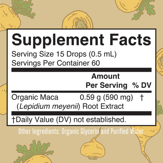 Raíz de Maca Orgánica 590 mg(1 fl oz/30 ml), Mary Ruth´s