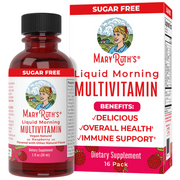 Multivitamínico Líquido Matutino, Frambuesa,( 1 oz Paquete de 16 ), Mary Ruth´s