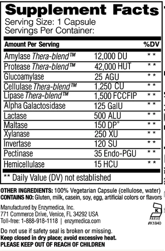 Digest™ (30 caps) ,Enzimas Digestivas de Aceleración Doble, Enzymedica