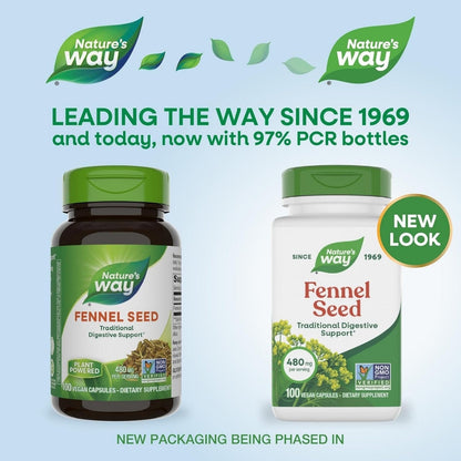 Hinojo - Semilla - 480mg - 100 Cápsulas Veganas
