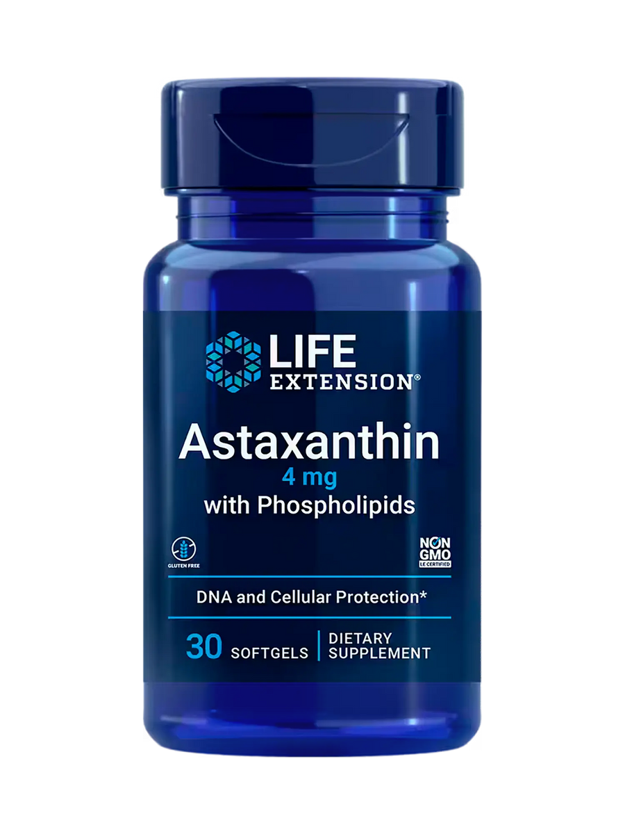 Astaxantina con Fosfolípidos 4 mg (30 capsulas blandas) / Astaxanthin with Phospholipids 4mg (30 softgels)