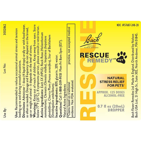 Nelson | Rescue Remedy® relajante para mascotas 20 ml