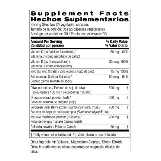 Hoja De Olivo & Orégano (60 Capsulas), Bio Nutrition