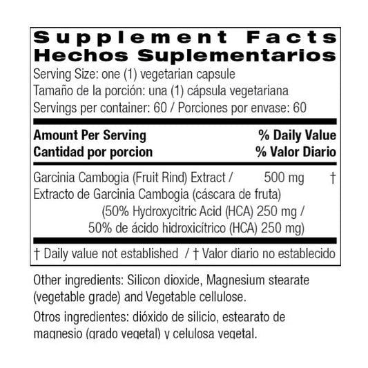 Garcinia Cambogia 500 Mg (250 Mg HCA), (60 Capsulas), Bio Nutrition