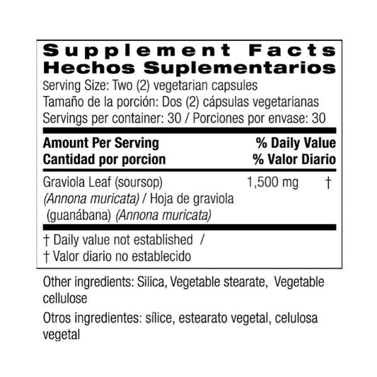 Graviola 1,500 Mg (60 Capsulas), Bio Nutrition