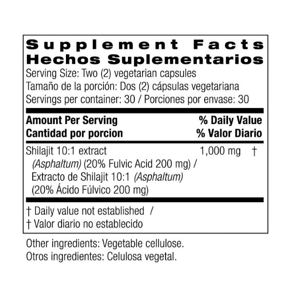 Shilajit, 1,000 Mg (60 Capsulas), Bio Nutrition