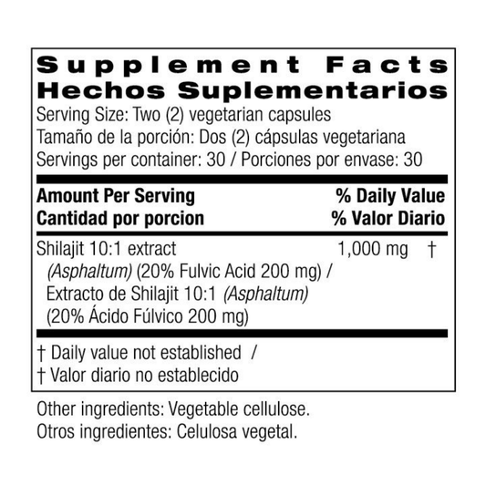 Shilajit, 1,000 Mg (60 Capsulas), Bio Nutrition