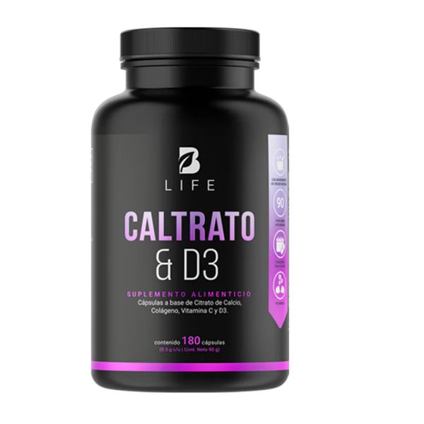 Citrato de Calcio y Vitamina D3 (180 caps), Blife