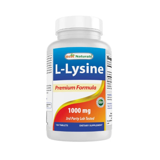 L-lisina 1000 mg (180 comprimidos), Best Naturals