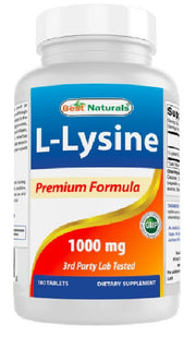 L-lisina 1000 mg (180 comprimidos), Best Naturals