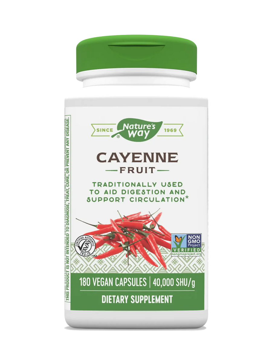 Cayena - Fruto - 40,000 SHU/g - 180 Cápsulas Veganas