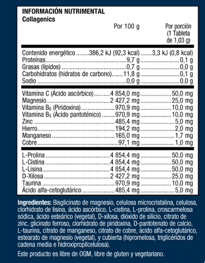 Collagenics - 1.03g - 60 Tabletas