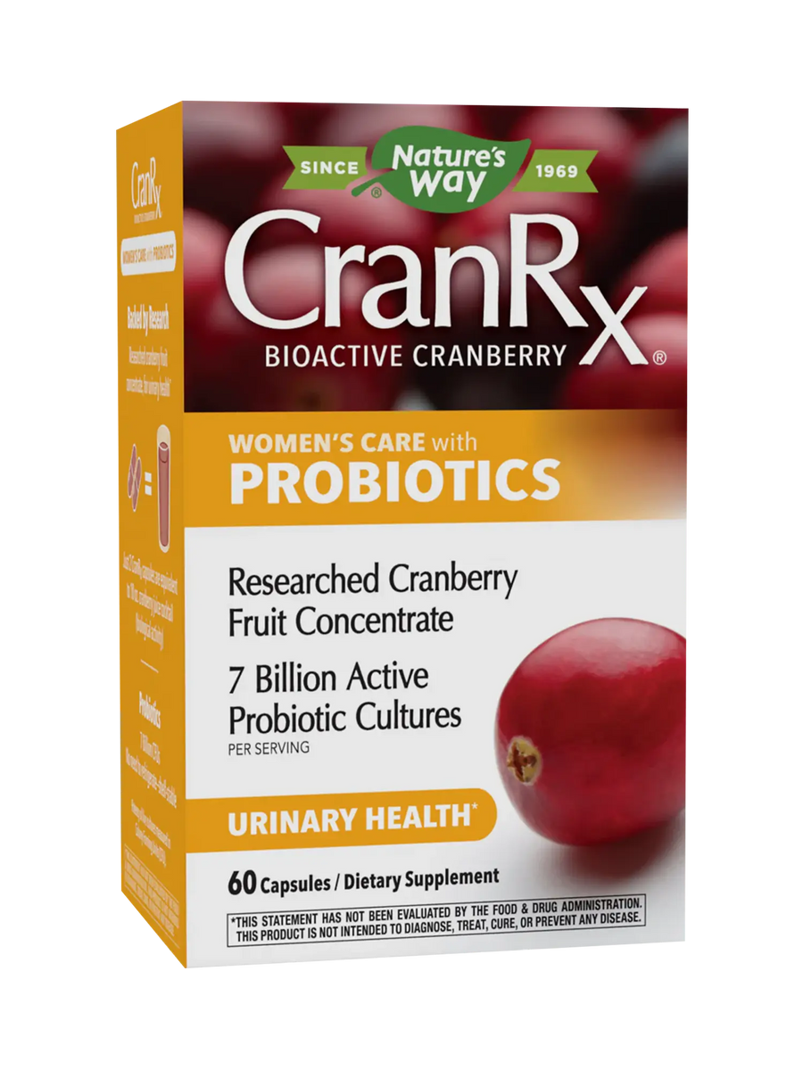 CranRx Arándano Rojo Bioactivo - Women's Care con Probióticos - Siete Mil Millones de Cultivos - Salud Urinaria - 60 Cápsulas