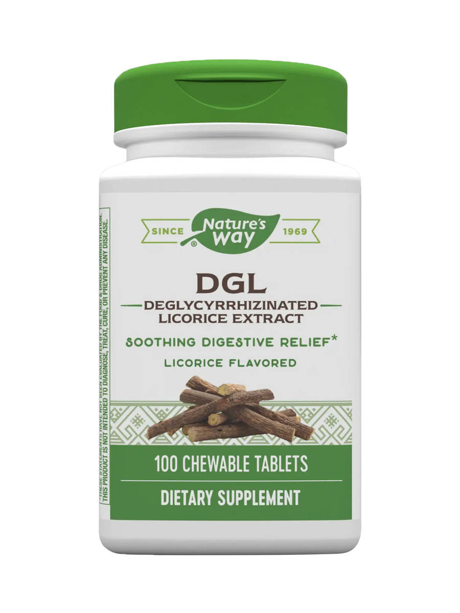 DGL - Extracto de Regaliz Desglicirricinado - 100 Tabletas Masticables
