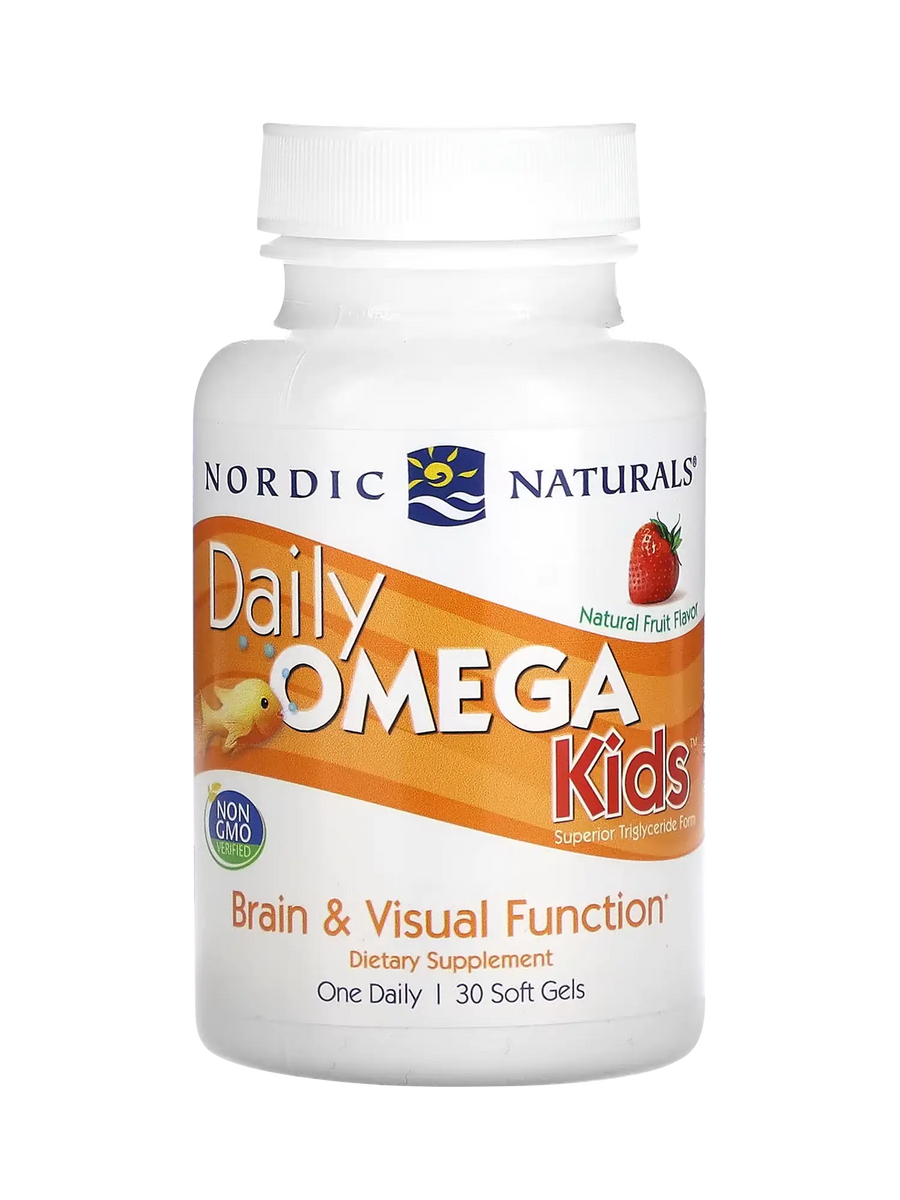 Daily Omega Kids - Omega-3 para Niños - Fruta - 30 Cápsulas Blandas