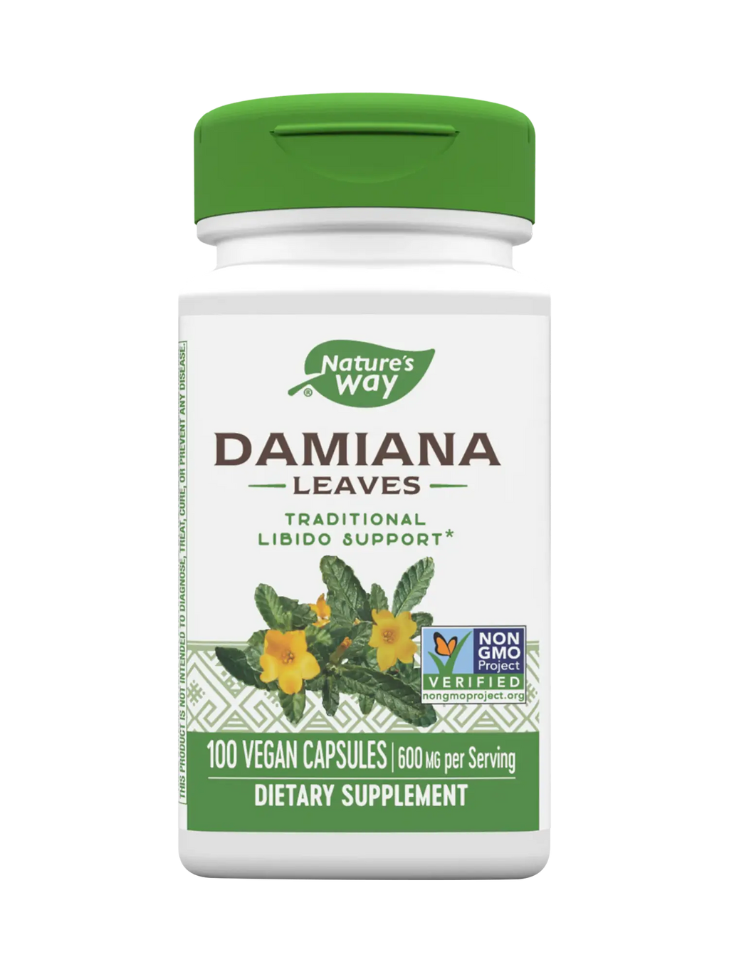 Damiana - Hojas - 600mg - 100 Cápsulas Veganas – PURESUPPLY