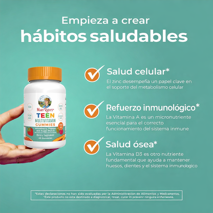 Gomitas multivitamínicas para adolescentes (60 gomitas) / Teen Multivitamin Gummies, Strawberry Papaya & Super Punch, (60 ct)
