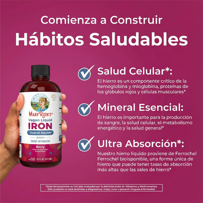Hierro Líquido 450 ml /Liquid Iron Berry 16 oz