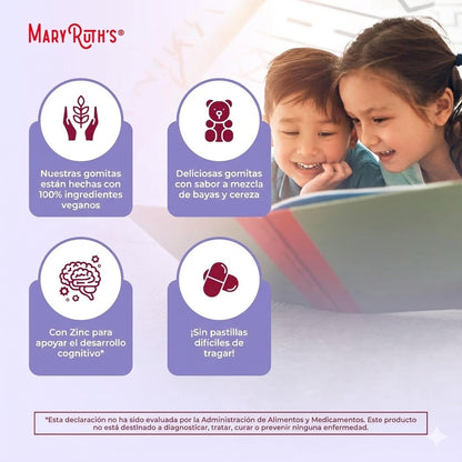 Gomitas multivitamínicas orgánicas para niños (60 gomitas) / Kids Multivitamin Gummies, Mixed Berry & Cherry, Org, 60 ct
