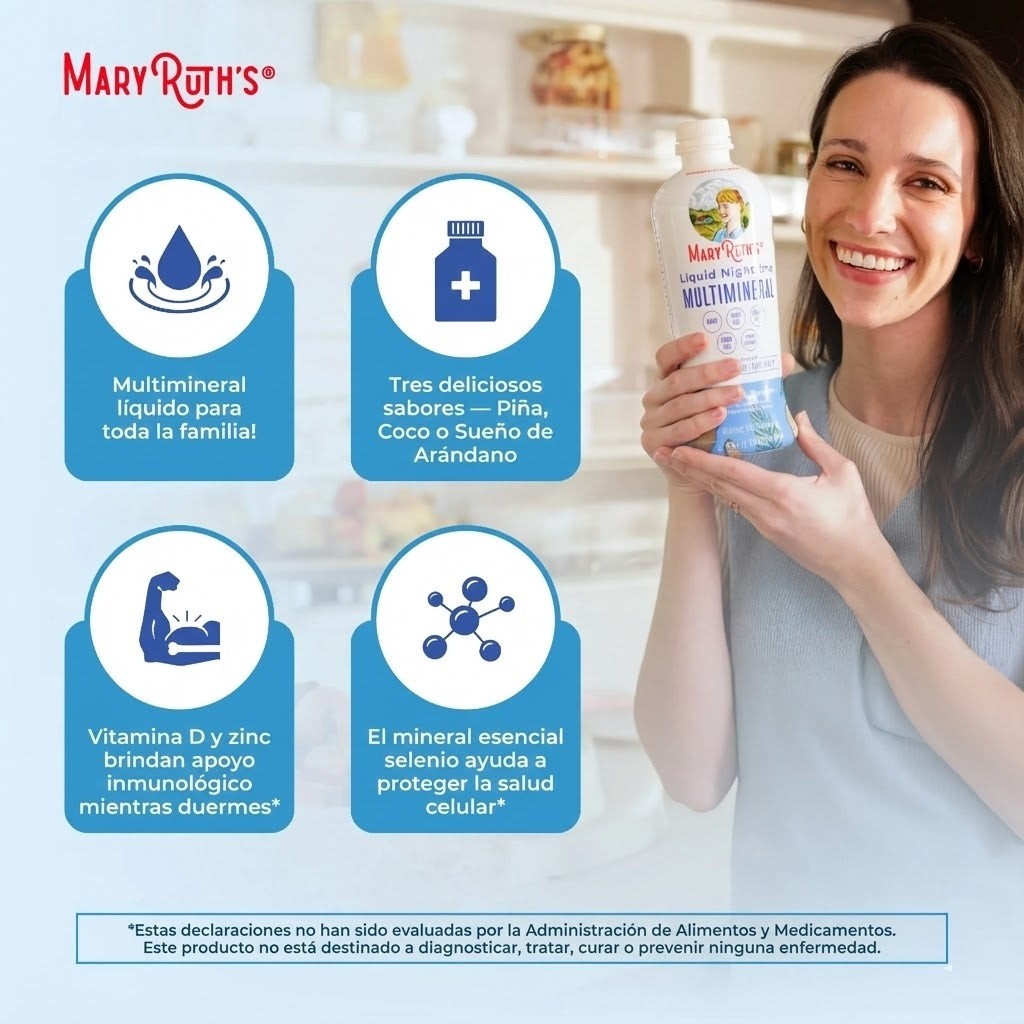 Multimineral Líquido Nocturno (946ml) / Nighttime Multimineral Liquid, Coconut, (32oz)