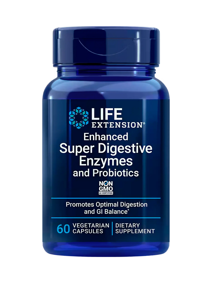 Enzimas súper digestivas mejoradas y probióticos (60 vcaps) / Enhanced Super Digestive Enzymes and Probiotics (60 vcaps)