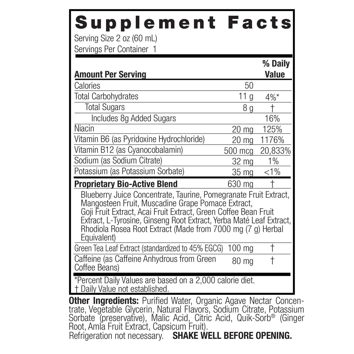 OFERTA 30% Shot Energetico de Te Verde (2 Oz / 60 ml), Nature's Answer