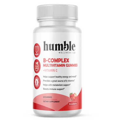 Gomitas Multivitamínicas de Complejo B + Vitamina C (60 gomitas)/B-Complex Multivitamin Gummies + Vitamin C