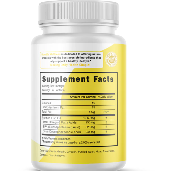 Aceite de pescado Ultra Omega, 625 EPA 244 DHA (60 softgels) / Ultra Omega Fish Oil