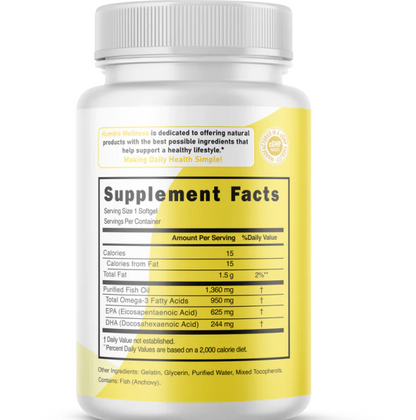 Aceite de pescado Ultra Omega, 625 EPA 244 DHA (60 softgels) / Ultra Omega Fish Oil
