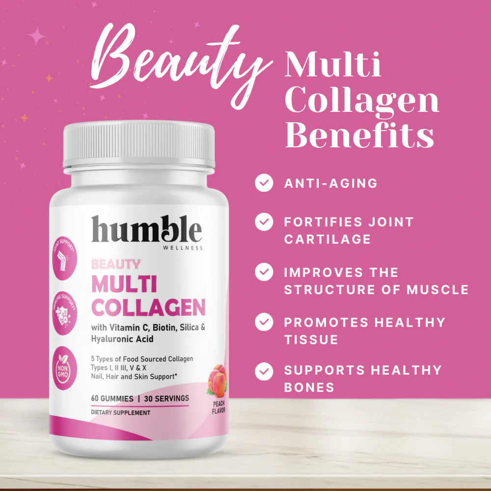 Gomitas de Colágeno Múltiple (60 gomitas) / Beauty Multi Collagen Gummies
