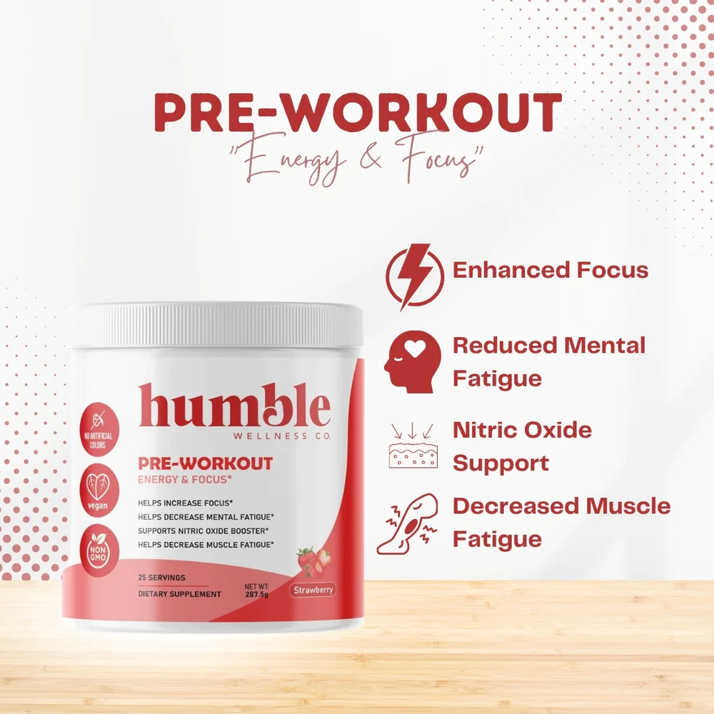 Humble Pre entrenamento, Energía y Concentración (287.5g)/ Humble Pre-Workout Energy & Focus (287.5g)