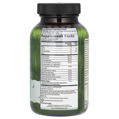 CC Complejo de Curcuma + Curcumina C3 (60 softgels), Irwin Naturals