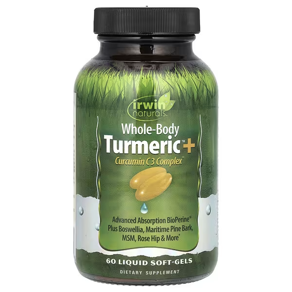 CC Complejo de Curcuma + Curcumina C3 (60 softgels), Irwin Naturals