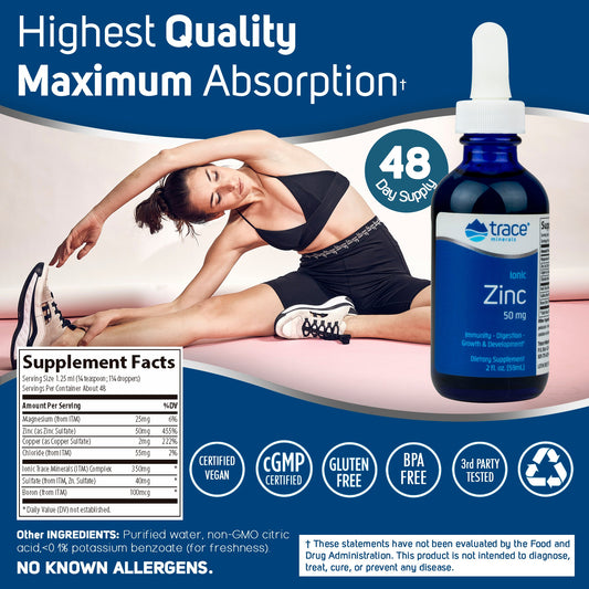 Zinc iónico 500MG / Ionic Zinc 50MG (2 fl oz)