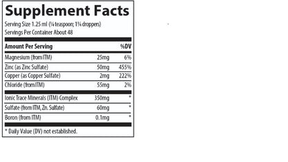 Zinc iónico 500MG / Ionic Zinc 50MG (2 fl oz)