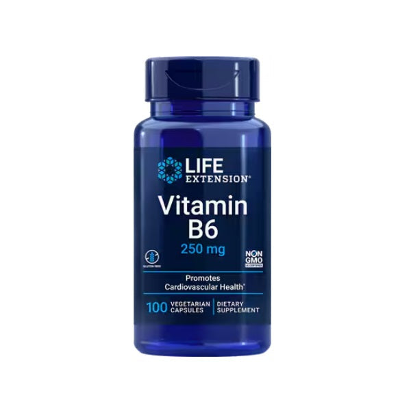 Vitamina B6 250 mg, 100 cápsulas  , Life Extension
