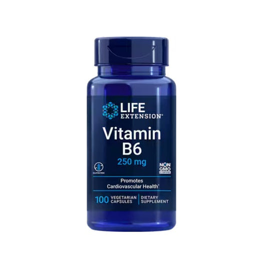 Vitamina B6 250 mg, 100 cápsulas  , Life Extension