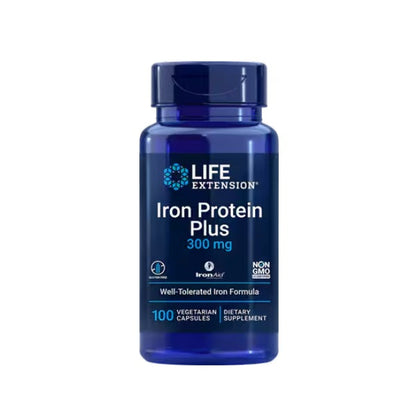 Proteína de hierro plus 300 mg, (100 cápsulas vegetarianas) , Life Extension