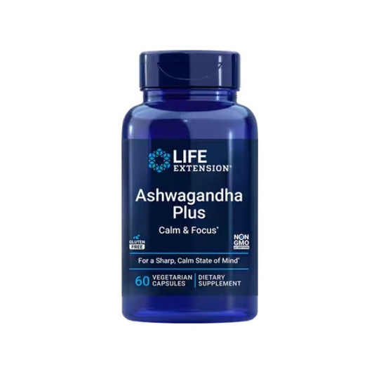 Ashwagandha Plus Calma y Concentración (60 cápsulas veg) , Life Extension