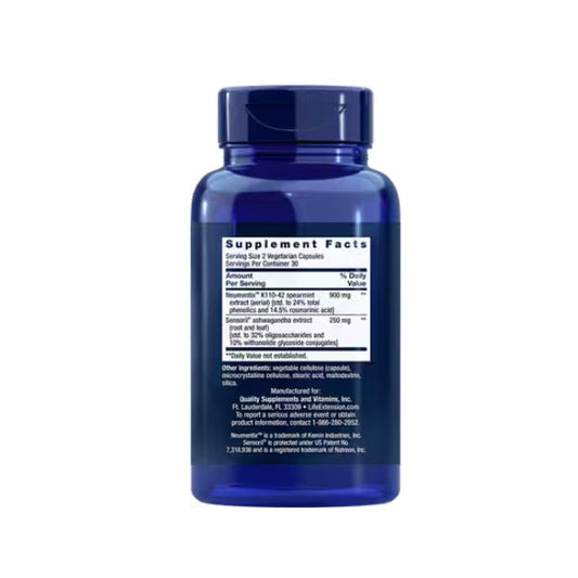 Ashwagandha Plus Calma y Concentración (60 cápsulas veg) , Life Extension