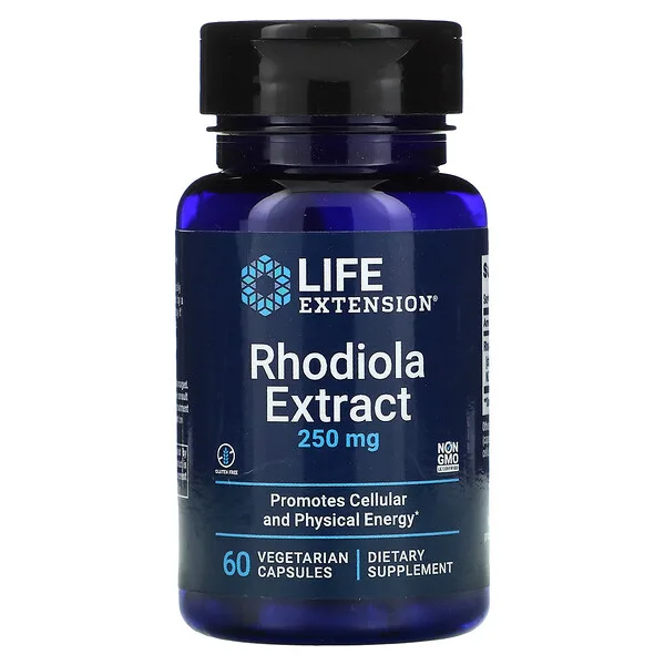 Extracto de rodiola 250 mg (60 vcaps) / Rhodiola Extract 250 mg (60 vcaps)