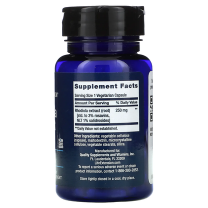 Extracto de rodiola 250 mg (60 vcaps) / Rhodiola Extract 250 mg (60 vcaps)