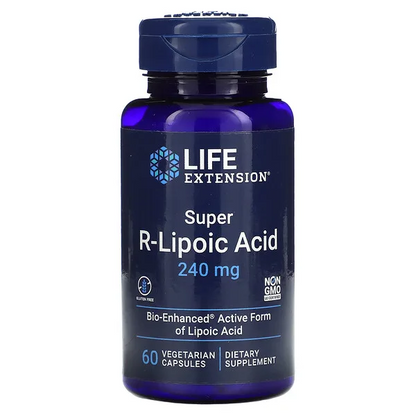 Ácido súper R-lipoico 240 mg (60vcaps) / Super R-Lipoic Acid 240 mg (60vcaps)
