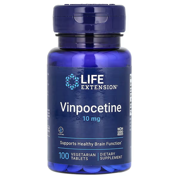 CC Vinpocetina 10 mg (100 tabs) para Cerebro, Life Extension