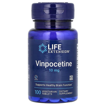 CC Vinpocetina 10 mg (100 tabs) para Cerebro, Life Extension