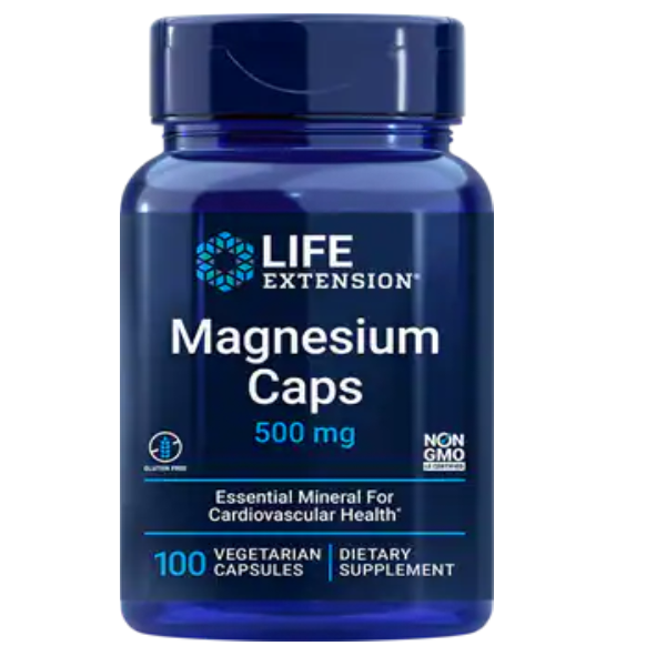 Magnesio en capsulas 500 mg (100vcaps) /  Magnesium Caps 500mg (100vcaps)