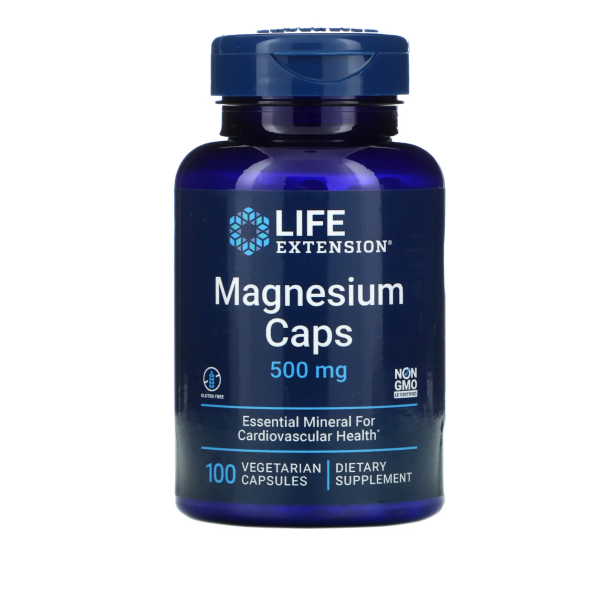 Magnesio en capsulas 500 mg (100vcaps) /  Magnesium Caps 500mg (100vcaps)