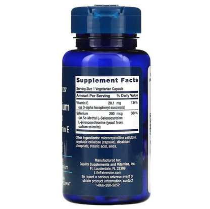 Super selenio y vitamina E, 200 mcg (100 vcaps) / Super Selenium Complex 200 mcg (100 vcaps)
